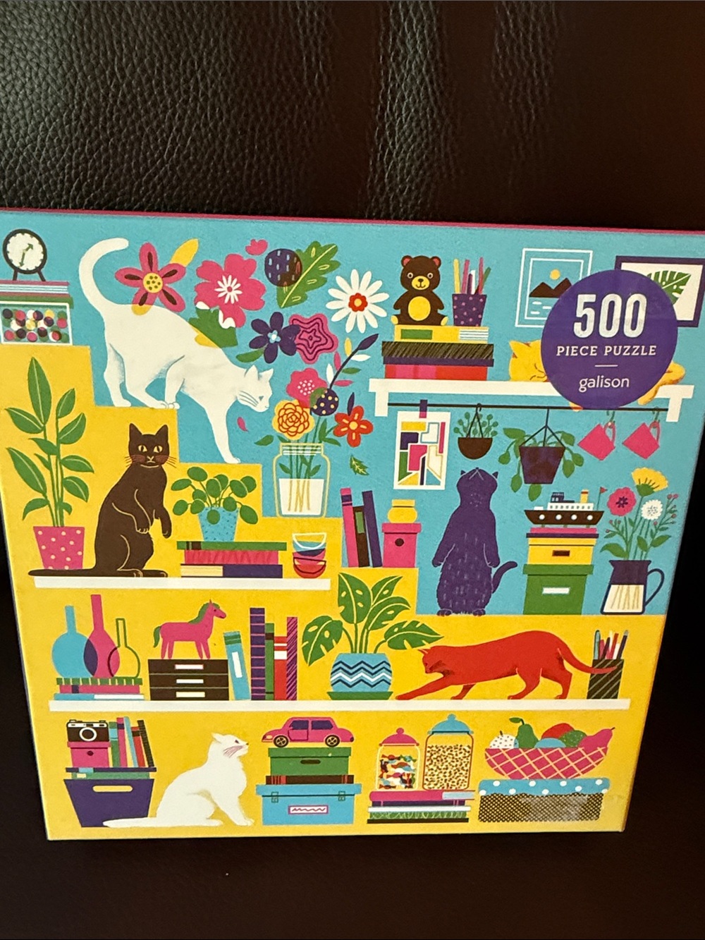 Galison 500-Piece Curious Cats Puzzle.  500 pieces. Excellent condition